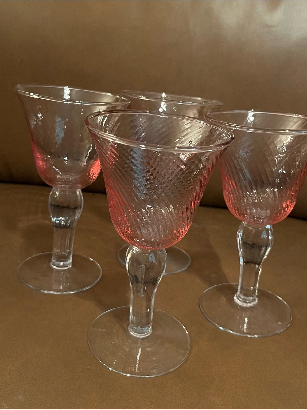 Gwynevere Pink Water Goblets by Zrike - Set of 4